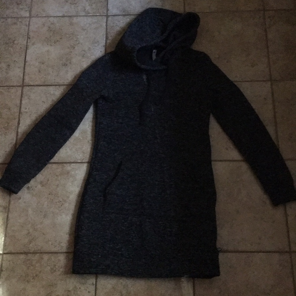 Fabletics black long hoodie...tunic style